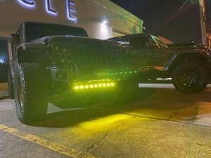 Jeep Wrangler JL Skid Plate - ORACLE Lighting - Integrated LED Emitters - Yellow - `19-`27